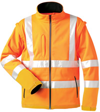Softshell-Warnjacke orange