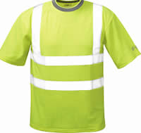 Warn-T-Shirt Mischgewebe gelb