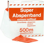 Folienabsperrband rot-weiß, Blockstreifen senkrecht