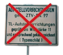 Auskreuzvorrichtung für VZ Gr. 3