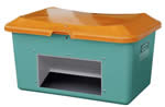 Streugutbox Plus 3 grün mit Entnahmeöffnung
